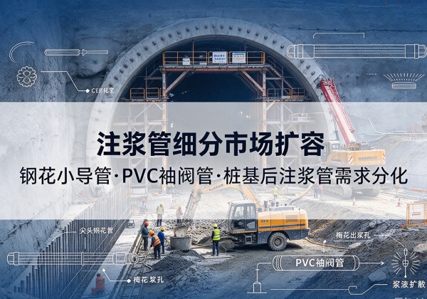 新宁注浆管细分市场扩容，隧道钢花小导管、PVC 袖阀管、桩基后注浆管需求分化